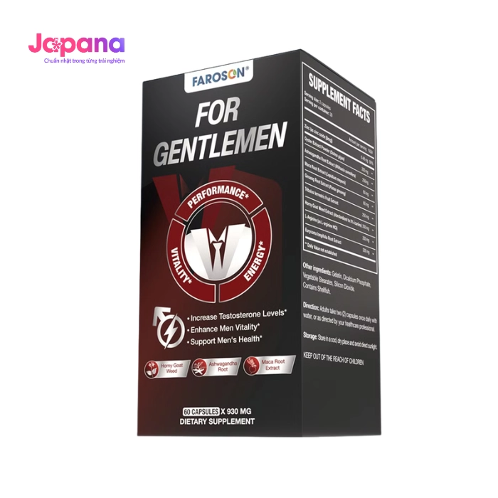Combo 3 Viên uống hỗ trợ cải thiện sinh lý nam Faroson For Gentlemen - 60 viên