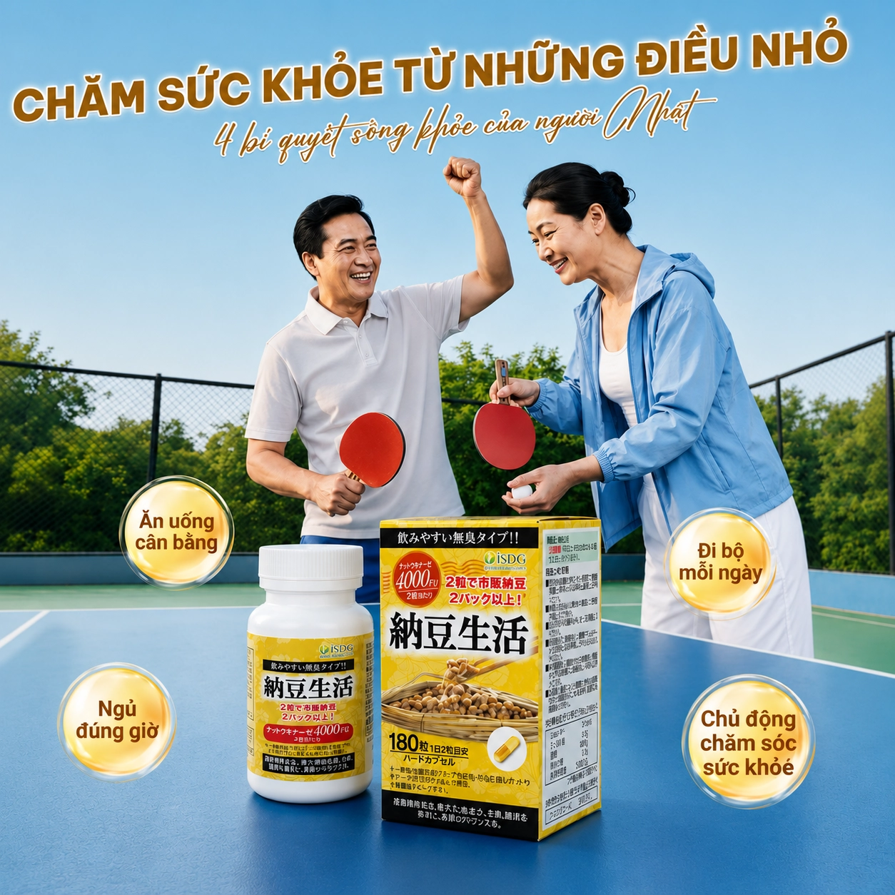 Viên uống hỗ trợ điều trị tai biến iSDG Nattokinase 4000FU 180 viên