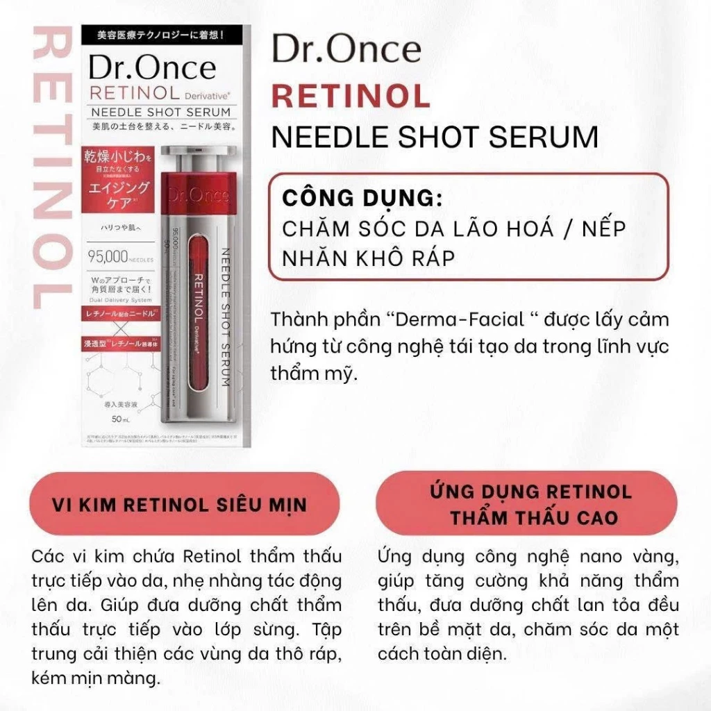 Tinh chất vi kim Retinol Dr.Once Needle Shot Serum 50ml