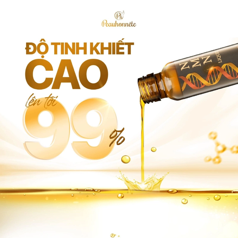 Nước uống trẻ hóa da Peauhonnete NMN+ Nano Liquid 12000 - Hộp 12 chai x 30ml - Date 12/2026