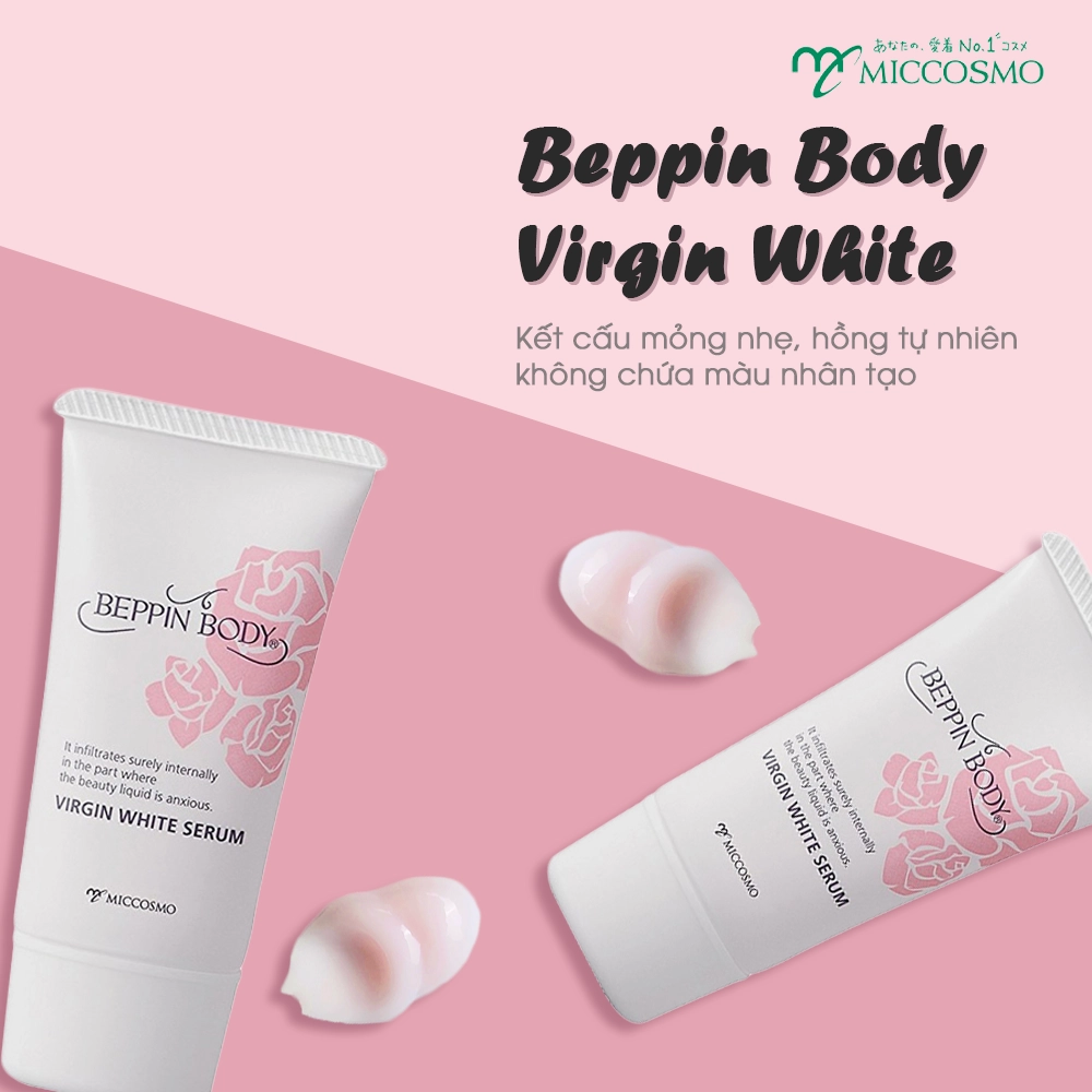 Tinh chất hỗ trợ làm hồng nhũ hoa và vùng bikini Miccosmo Beppin Body Virgin White Serum 30g