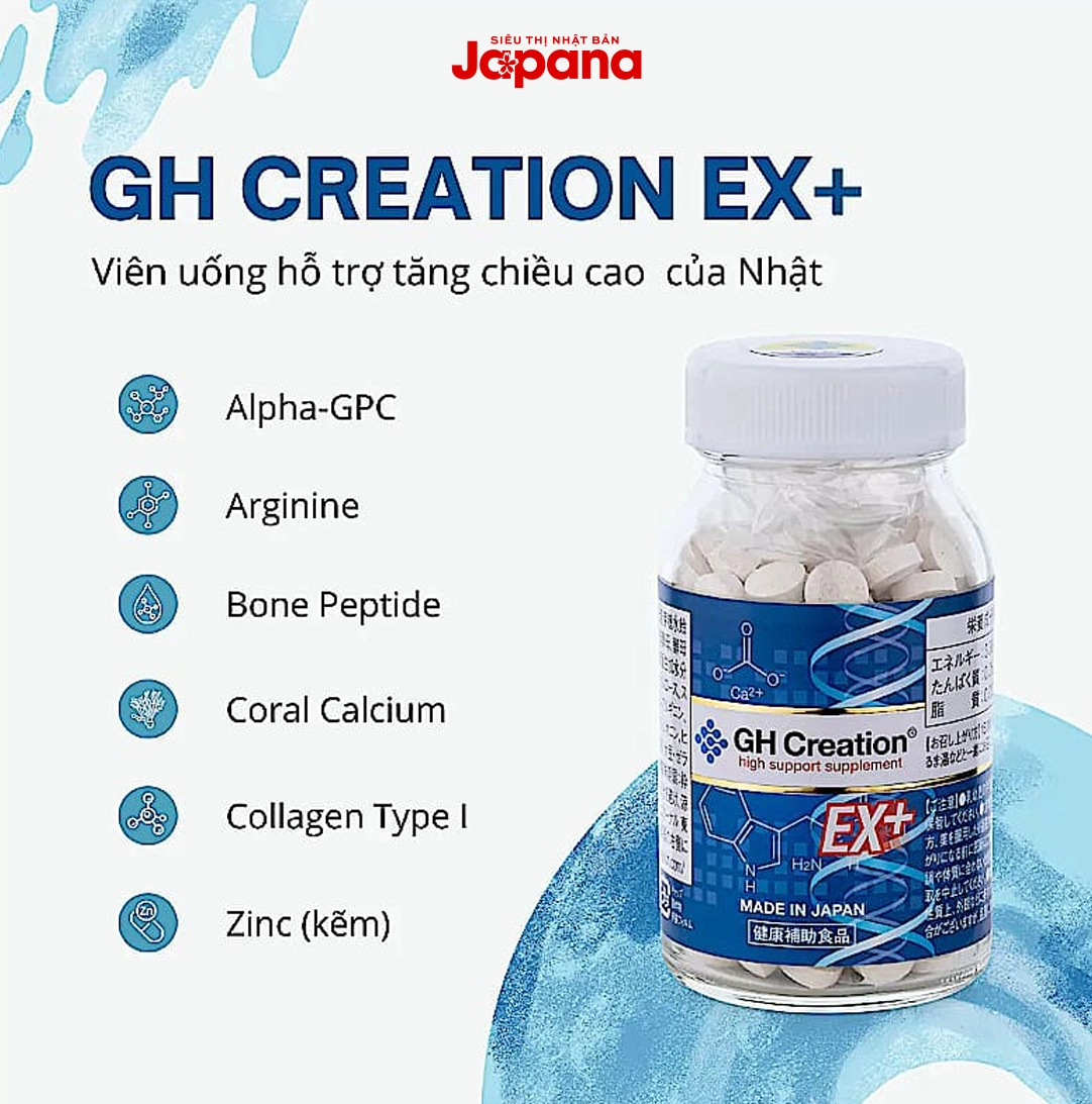 Viên uống bảo vệ sức khỏe GH Creation Ex+ 270 viên