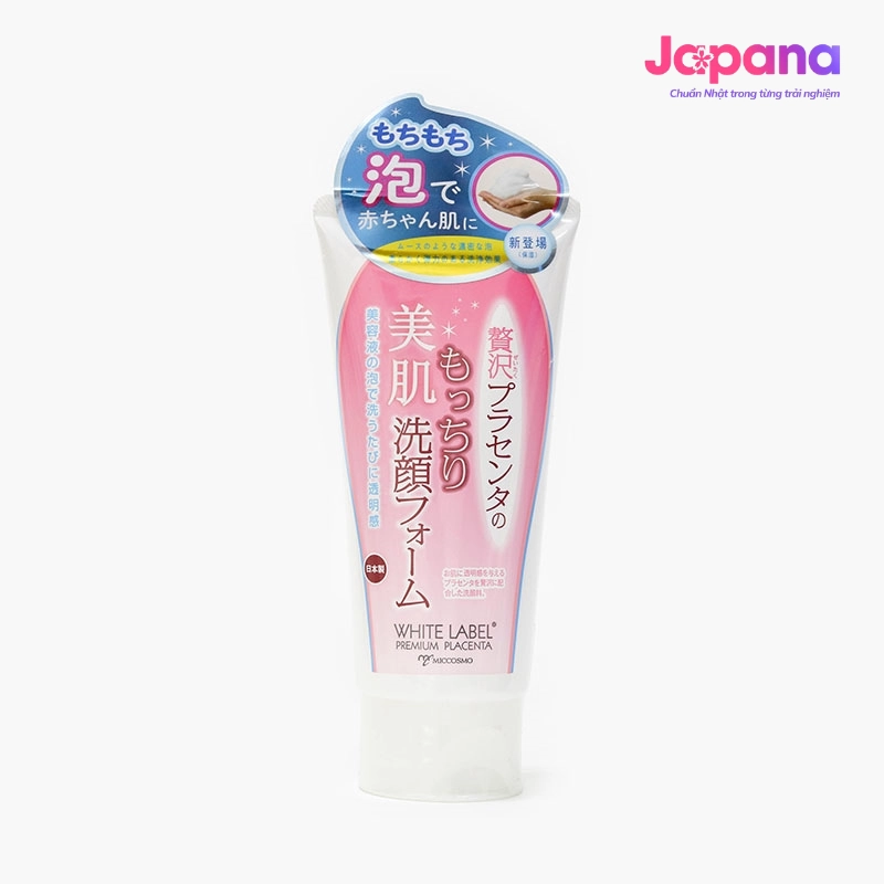 Sữa rửa mặt trắng sáng da, dưỡng ẩm Miccosmo White Label Premium Placenta Wash 110g