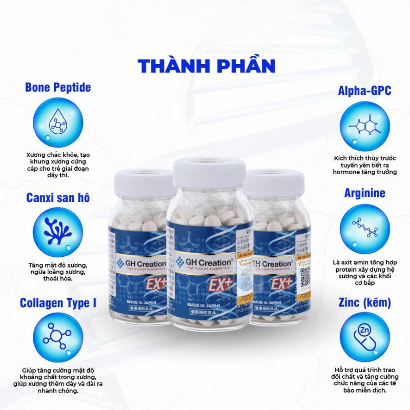 Viên uống bảo vệ sức khỏe GH Creation Ex+ 270 viên