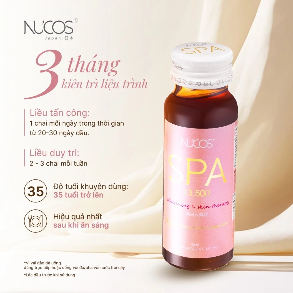 Nước uống Collagen Nucos Spa 13,500mg (Hộp 10 chai x 50ml)