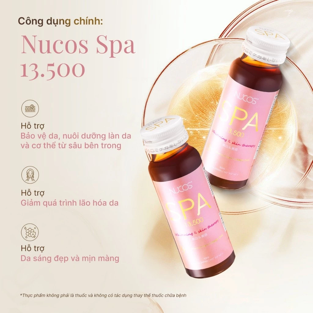 Nước uống Collagen Nucos Spa 13,500mg (Hộp 10 chai x 50ml)