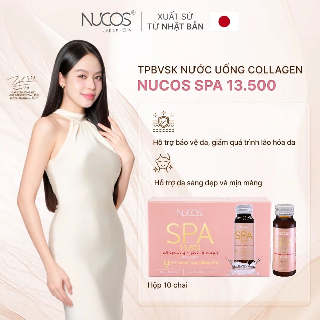 Nước uống Collagen Nucos Spa 13,500mg (Hộp 10 chai x 50ml)