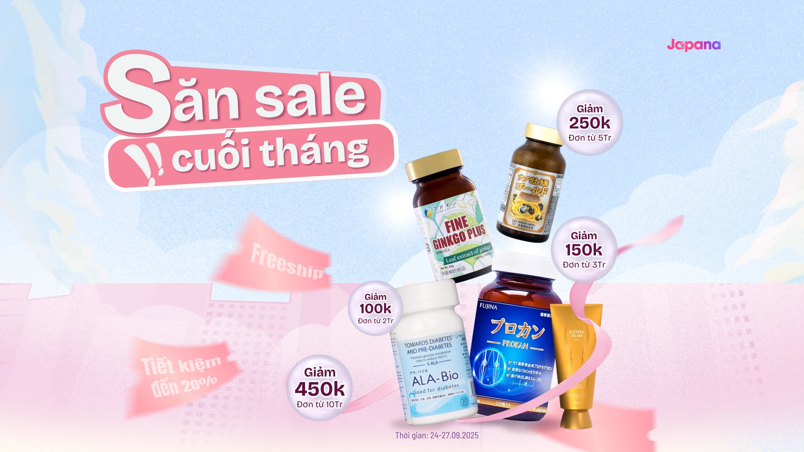 SALE CUỐI THÁNG 9 – SĂN DEAL SỨC KHỎE NHẬT BẢN, TIẾT KIỆM NGAY ĐẾN 450K!