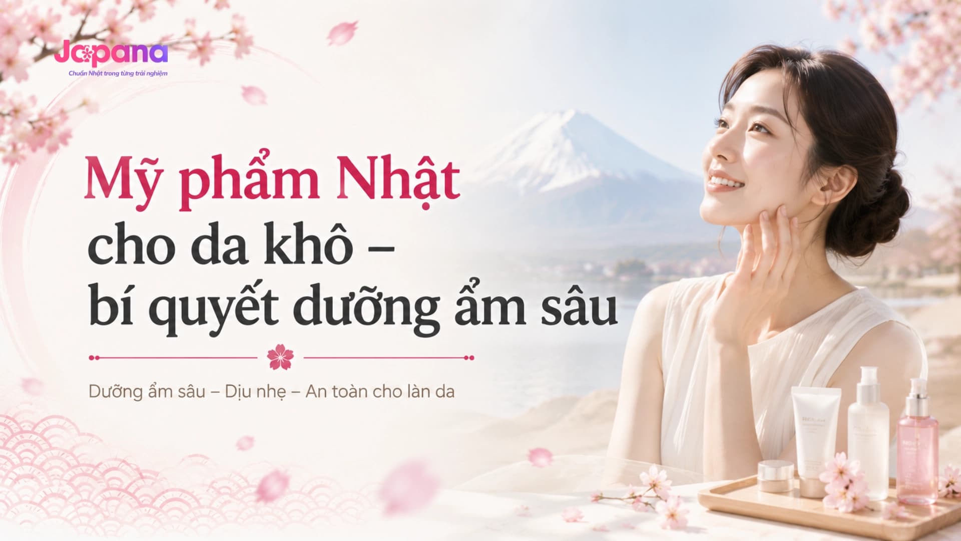 Mỹ phẩm Nhật cho da khô – bí quyết dưỡng ẩm sâu