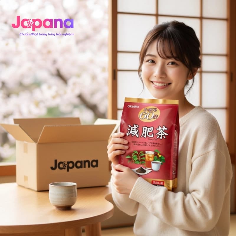 Trà giảm mỡ bụng Orihiro Genpi 3g x 60 gói