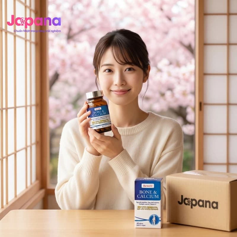 Viên uống hỗ trợ xương và tăng chiều cao Waki Bewel Bone & Calcium