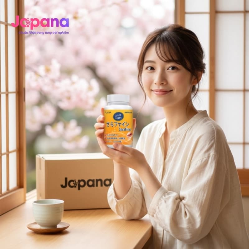Viên uống hỗ trợ hạ mỡ máu Fujina Sarafine 80 viên