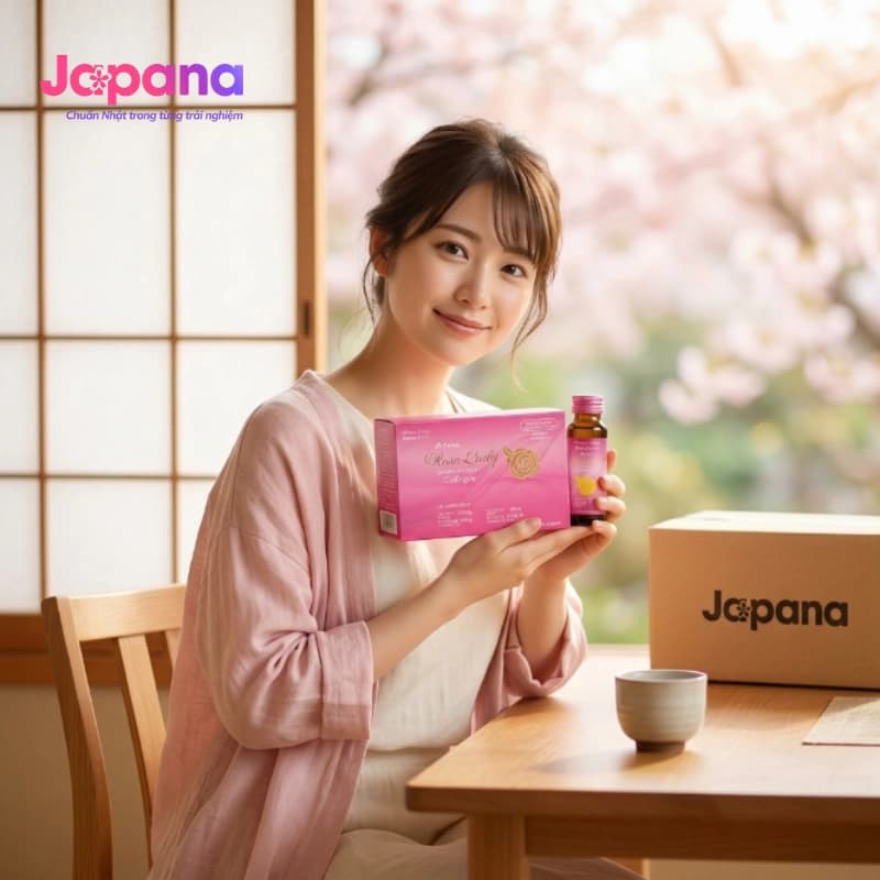 Nước uống Collagen Kaza Rose Lady 5000mg (Hộp 10 chai x 50ml)