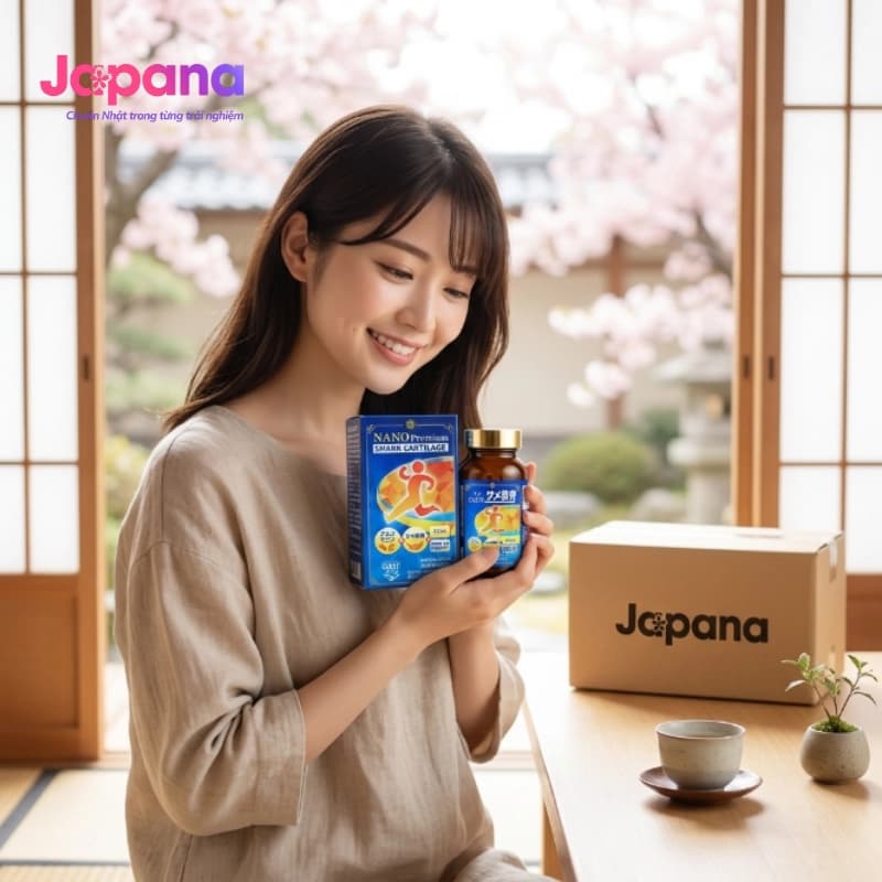 Viên uống sụn cá mập Nichiei Bussan Nano Premium Shark Cartilage 150 viên