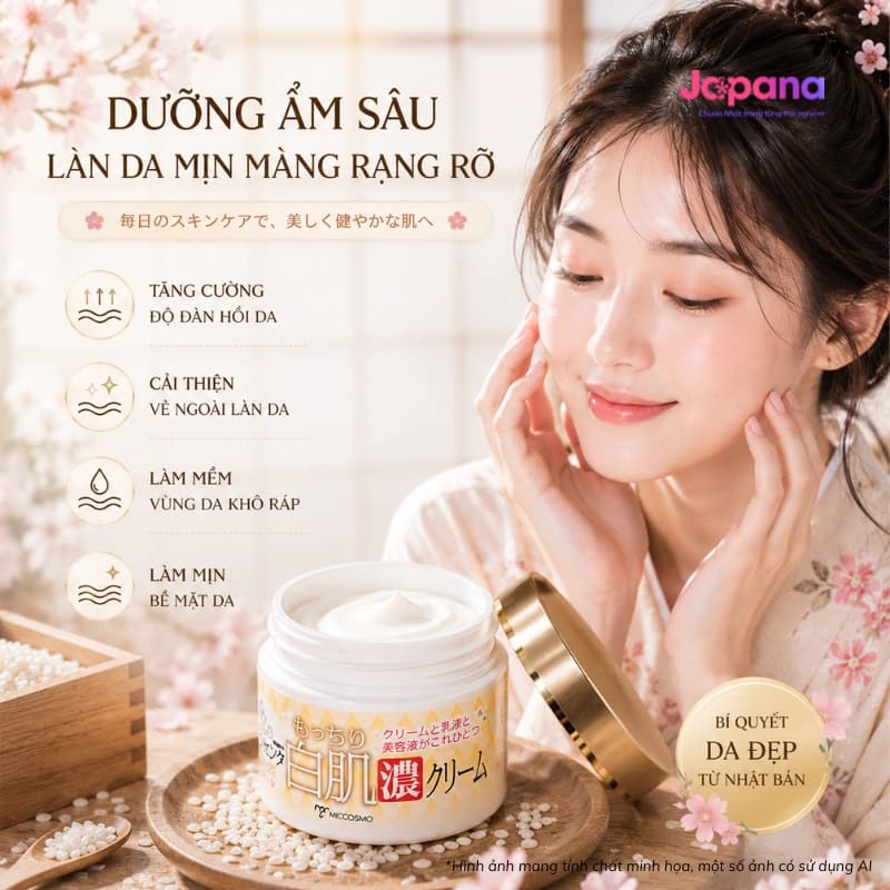 Kem dưỡng sáng ngừa lão hóa Miccosmo White Label Placenta Rich Gold Cream 60g