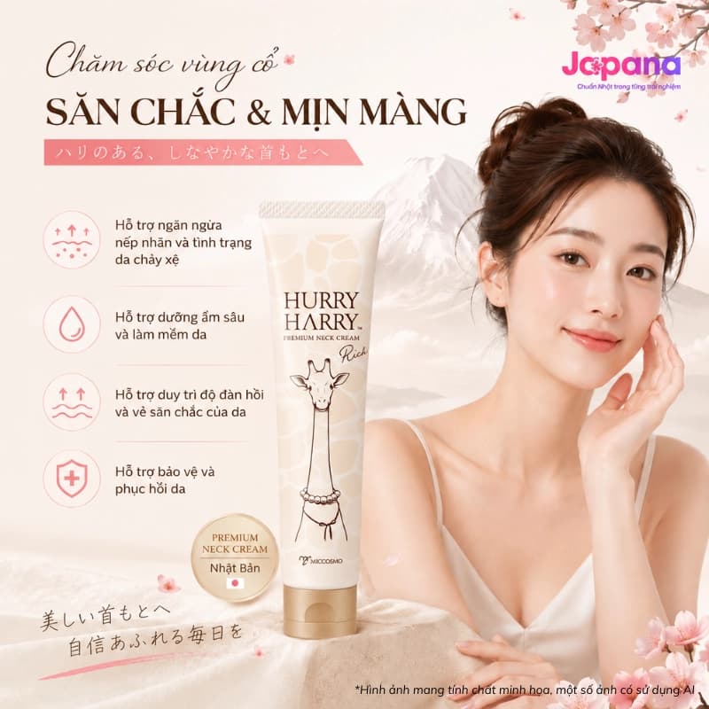 Kem dưỡng da vùng cổ Miccosmo Hurry Harry Premium Neck Cream 40g