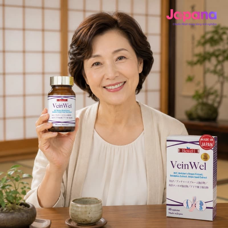 Viên uống phòng ngừa giãn tĩnh mạch Waki Bewel Veinwel 45 viên