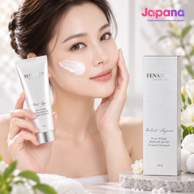 Sữa rửa mặt tẩy tế bào chết dịu nhẹ White Lagoon Tenamyd 120g
