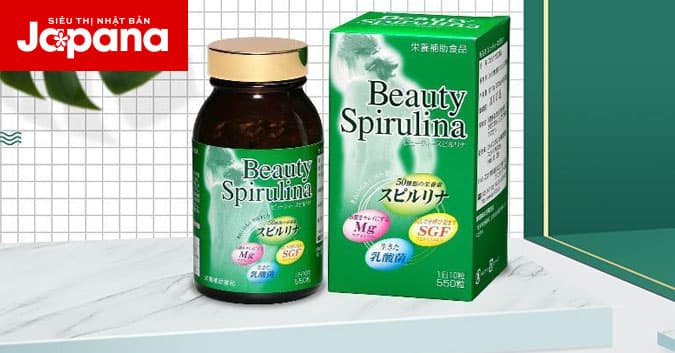 Hướng dẫn uống tảo xoắn Japan Algae Beauty Spirulina 550 viên