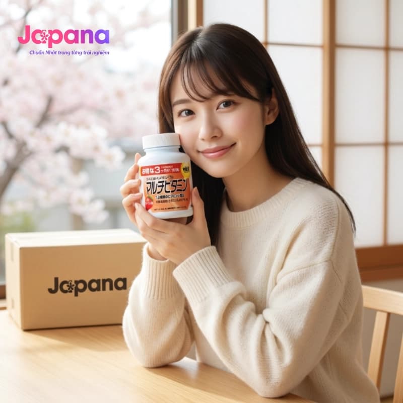 Viên nhai bổ sung Vitamin tổng hợp vị dâu Orihiro 180 viên