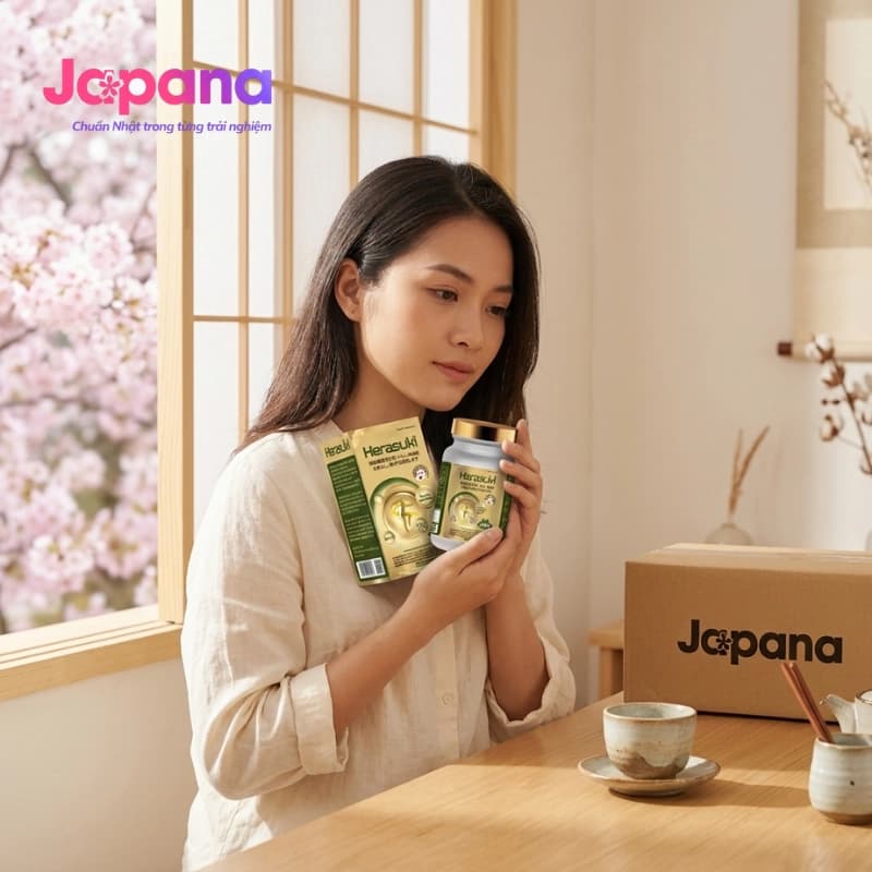 Viên uống hỗ trợ giảm nguy cơ béo phì Herasuki 45 viên