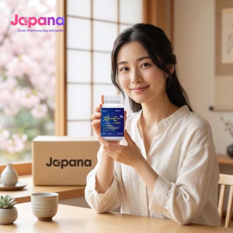Viên uống hỗ trợ giấc ngủ Fujina Sleepy 80 viên