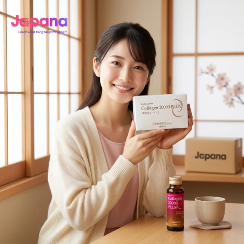 Nước uống đẹp da Collagen 20000mg Plus (Hộp 10 chai x 50ml)