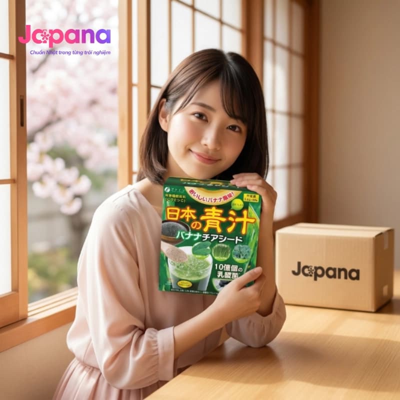 Thực phẩm bổ sung rau xanh hạt chia Fine Japan 40 thanh - Date 12/2026