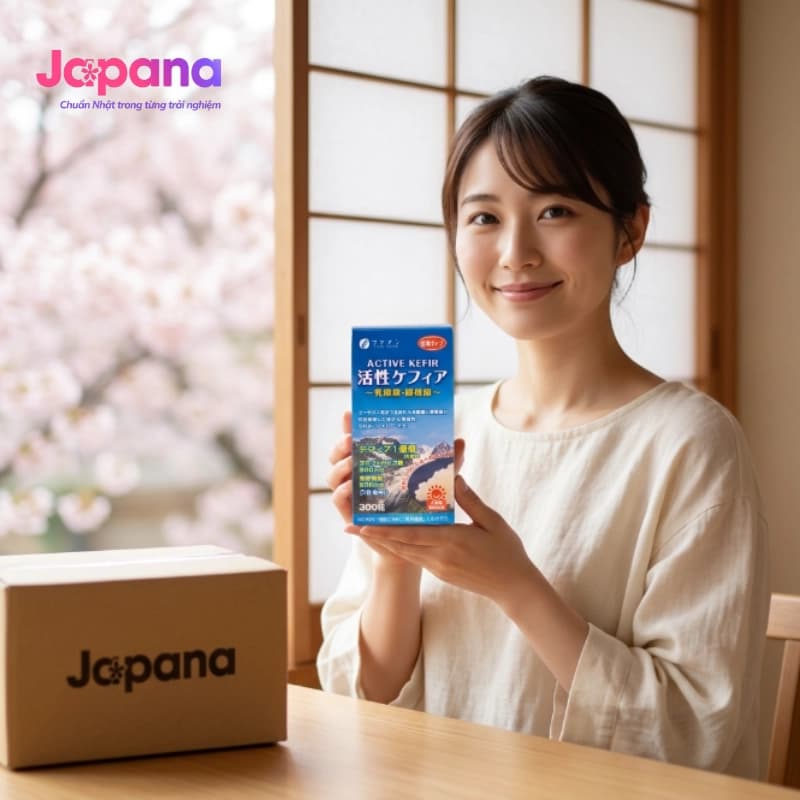 Viên uống nấm men lợi khuẩn bổ sung dinh dưỡng cho cơ thể Active Kefir FINE JAPAN lọ 300 viên