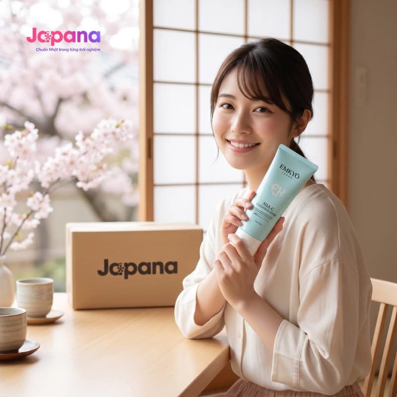 Sữa rửa mặt chăm sóc da EMKYŌ NIA-C Cleansing Foam 130g