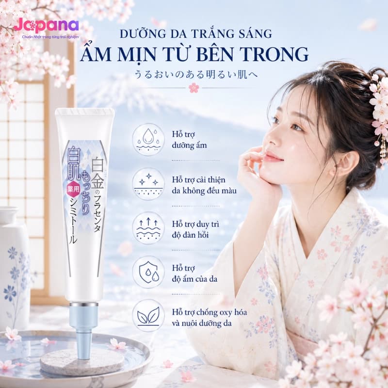 Kem dưỡng giảm thâm nám & làm sáng da Miccosmo White Label Platinum Placenta Whitening Cream 20ml