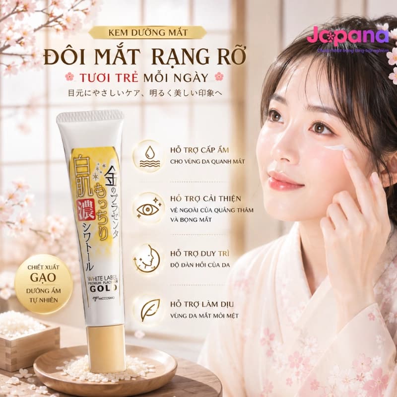 Kem chăm sóc chuyên sâu vùng mắt Miccosmo White Label Premium Placenta Eye Gel 30g