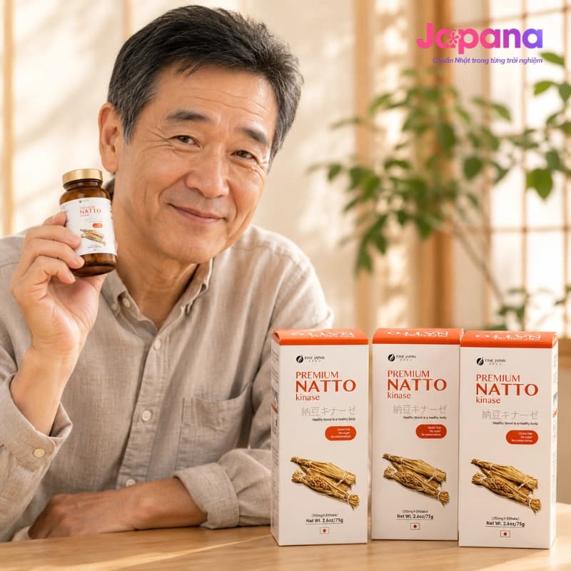 Combo 3 hộp Viên uống Fine Japan Nattokinase 2000FU 300 viên - Date 01/2027