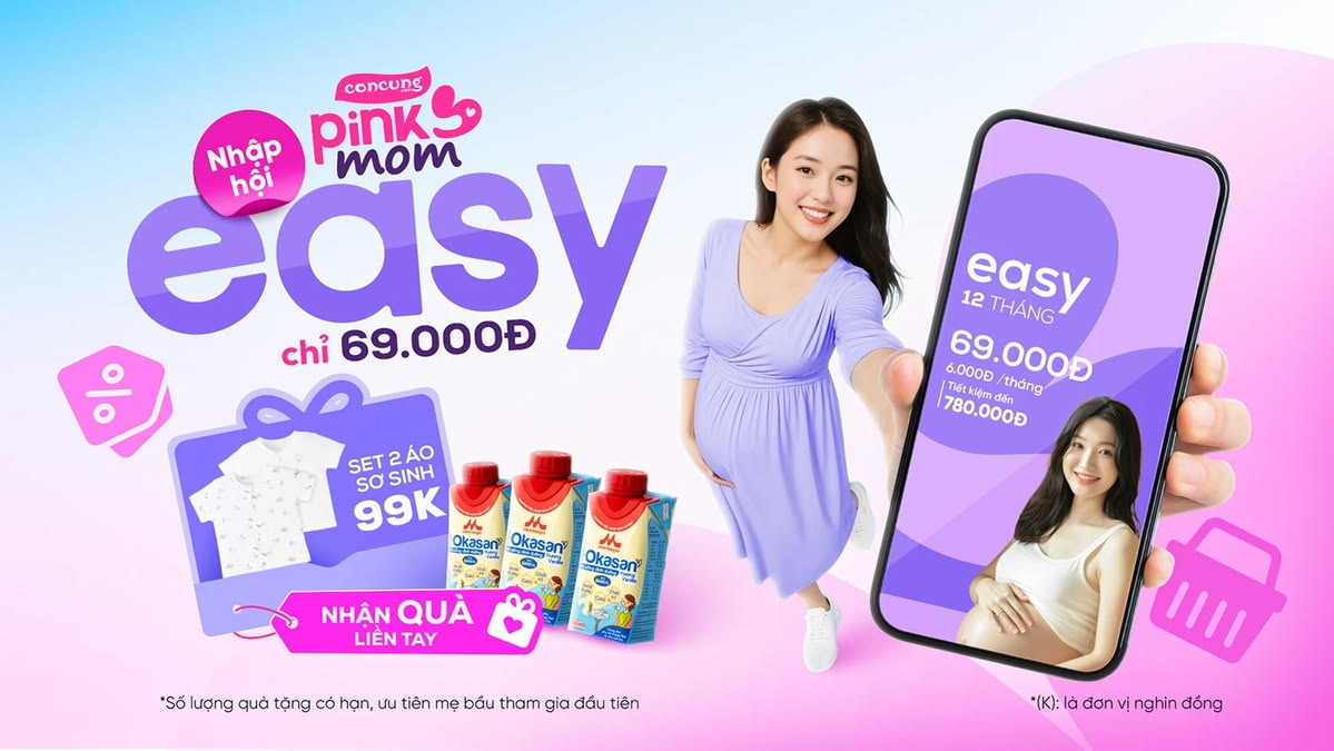 Nhập hội Pink Mom - Easy chỉ 69.000đ