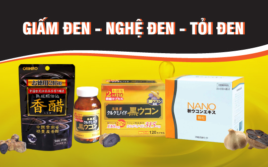 Giấm đen - Nghệ đen - Tỏi đen Nhật Bản