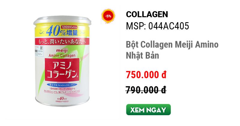 Bột Collagen Meiji Amino Nhật Bản