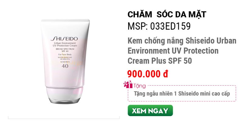 Kem chống nắng Shiseido Urban Environment UV Protection Cream Plus SPF 50 50ml