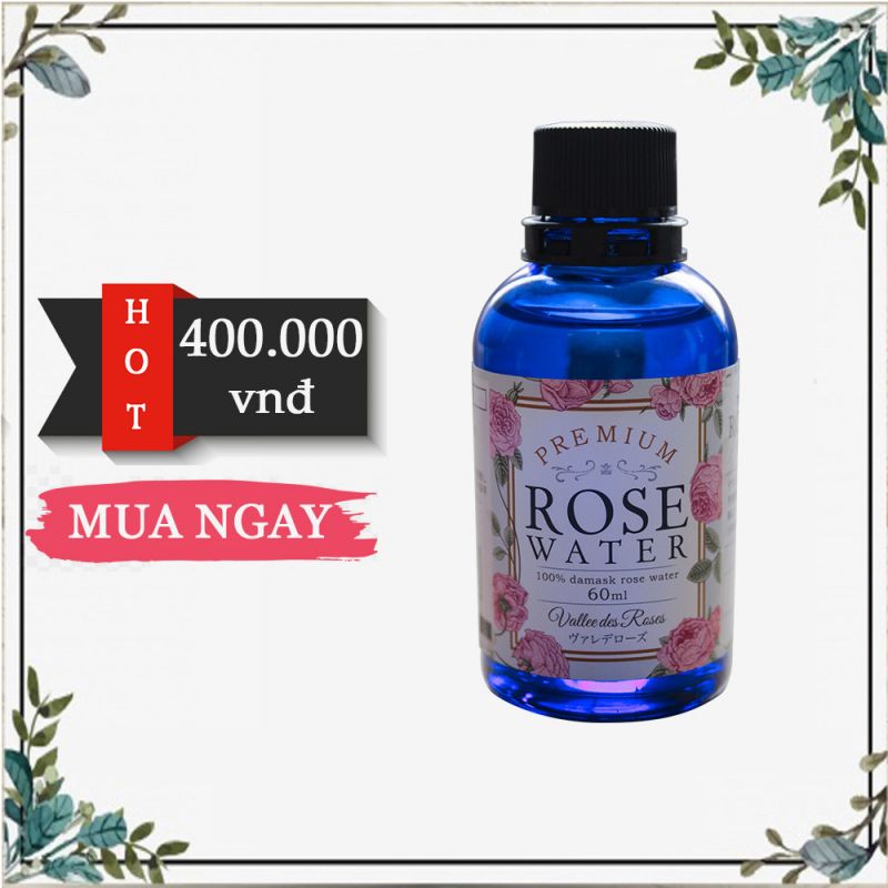 Nước uống tinh chất hoa hồng Rose Water Damask 60ml