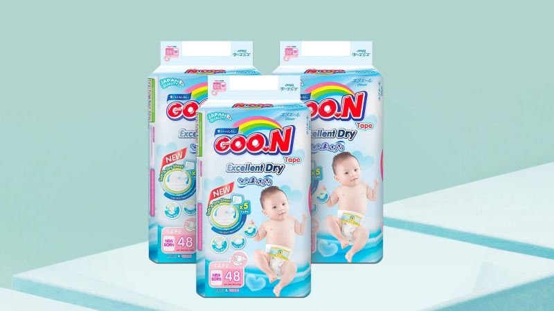 Bỉm - Tã dán Goo.N Renew Slim size NB 48 miếng (Cho bé ~ 5kg)