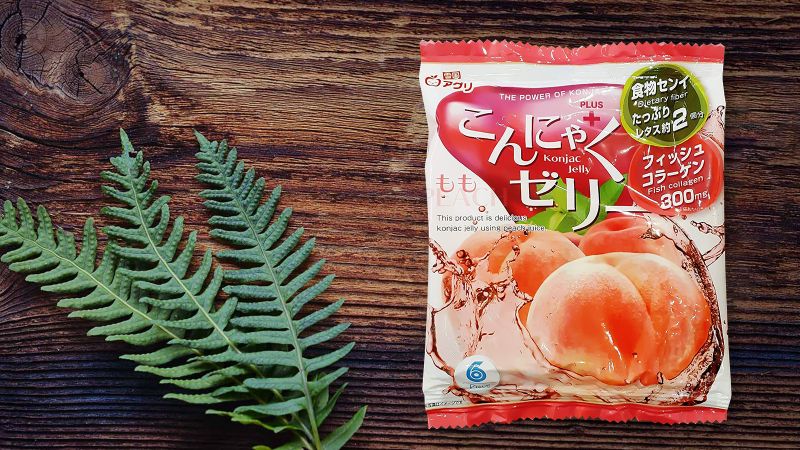 Combo 3 gói thạch trái cây Konjak Jelly Peach (108g)