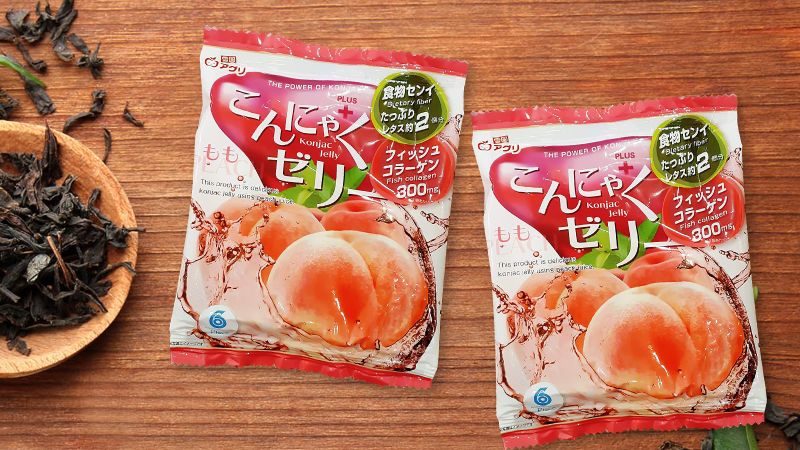 Combo 3 gói thạch trái cây Konjak Jelly Peach (108g)