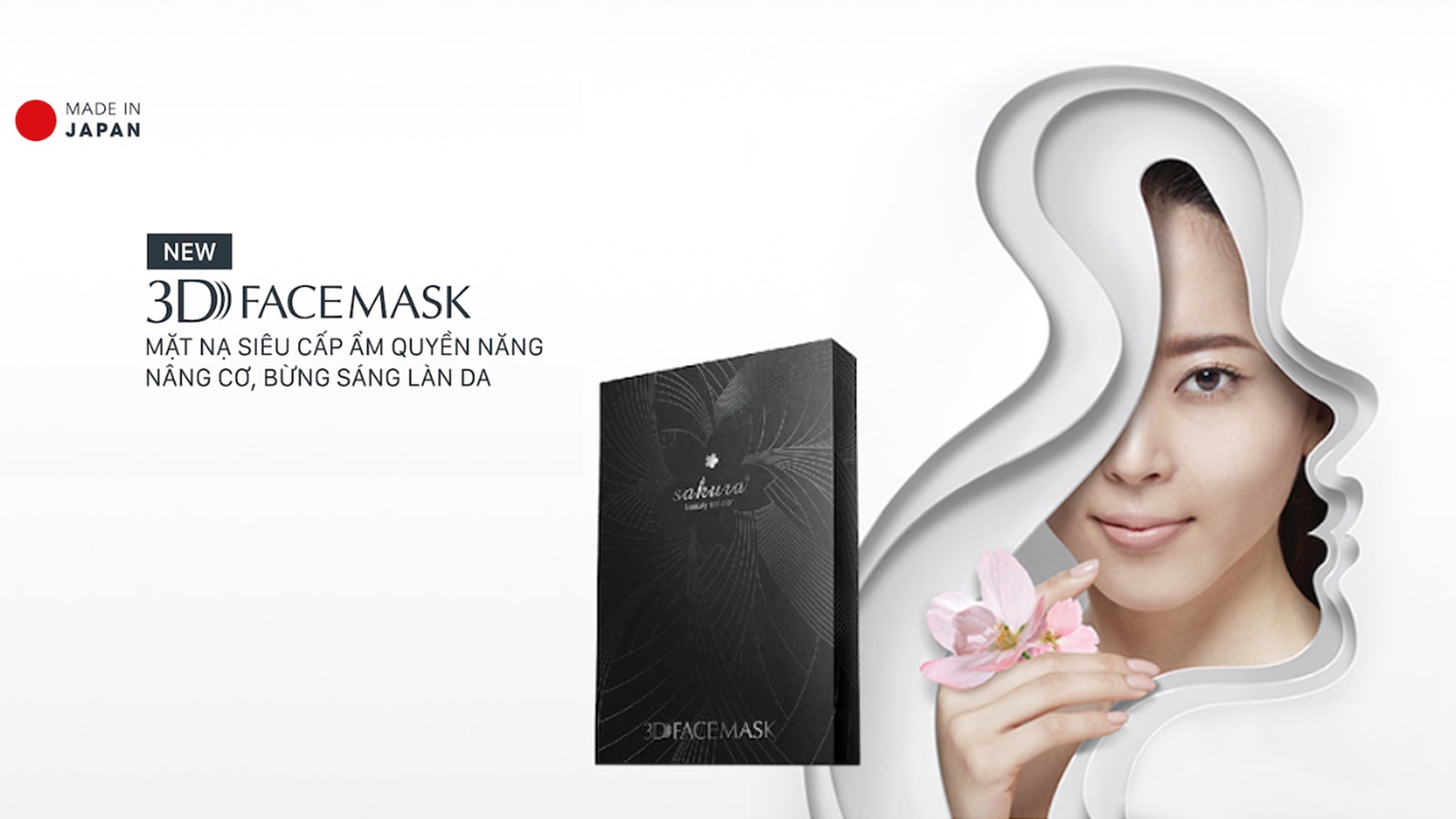 Mặt nạ trắng da Sakura 3D Whitening Collagen Mask