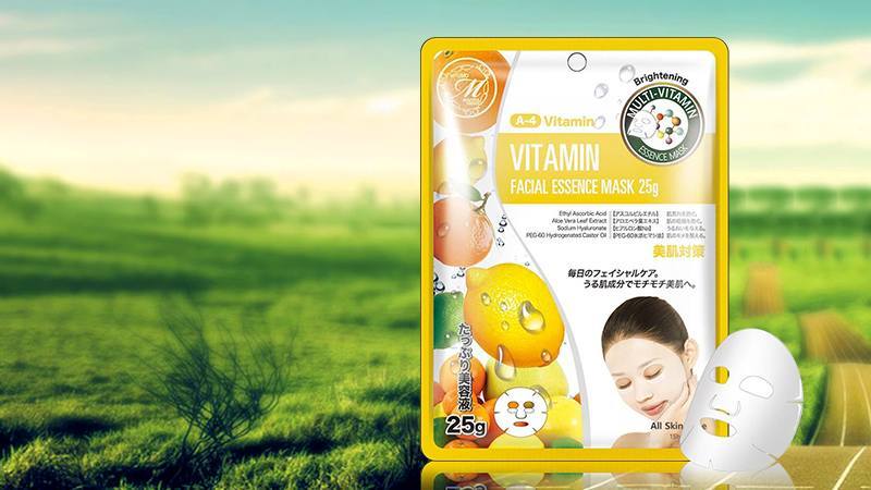 Mặt nạ dưỡng trắng da Mitomo Natural Vitamin Brightening (1 miếng)