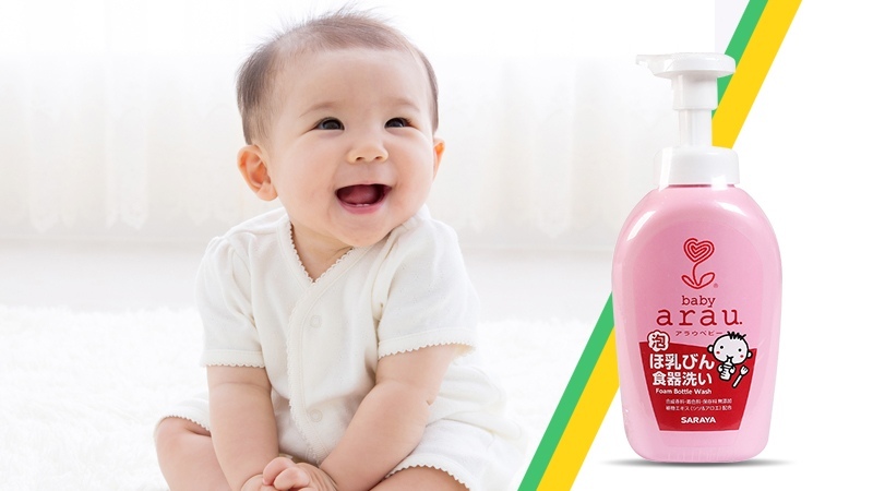 Nước rửa bình sữa Nhật Bản Arau Baby dạng bình 500ml