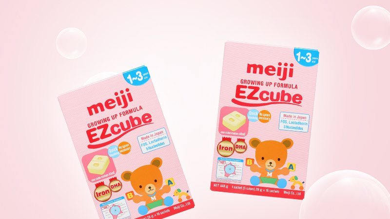 Sữa Meiji EZcube Growing Up Formula Nhật Bản 80 viên (Cho bé 12 - 36 tháng)