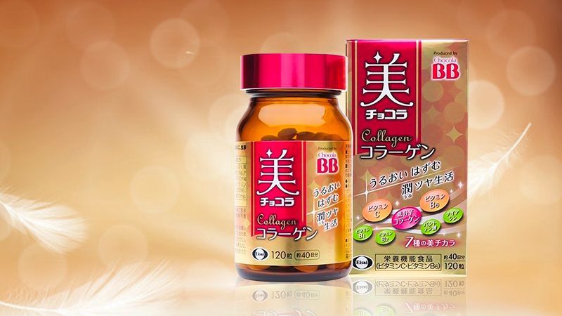 Viên uống đẹp da BB Chocola Collagen Eisai 120 viên