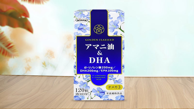 Viên uống bổ não NIPPN Golden Flaxseed DHA 120 viên