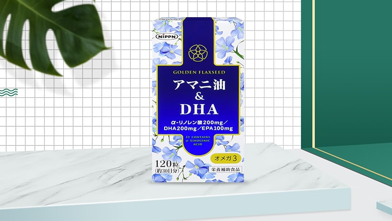 Viên uống bổ não NIPPN Golden Flaxseed DHA 120 viên