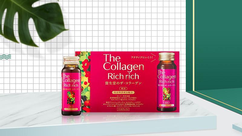 Nước uống The Collagen Shiseido Rich Rich (Hộp 10 chai x 50ml)