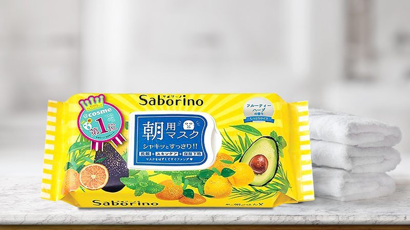 Mặt nạ dưỡng ẩm buổi sáng Saborino Morning Facial Sheet Minty Fresh 32 Miếng (Hương trái cây)